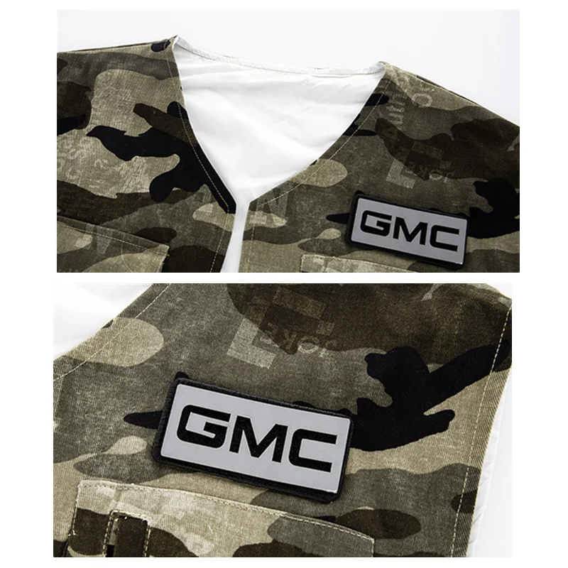 Boys Streetwear Girls Hip Hop Camouflage Vest Cargo Pants Children Military Jogger Street Dance Kids Costume Teen Fashion Outfit