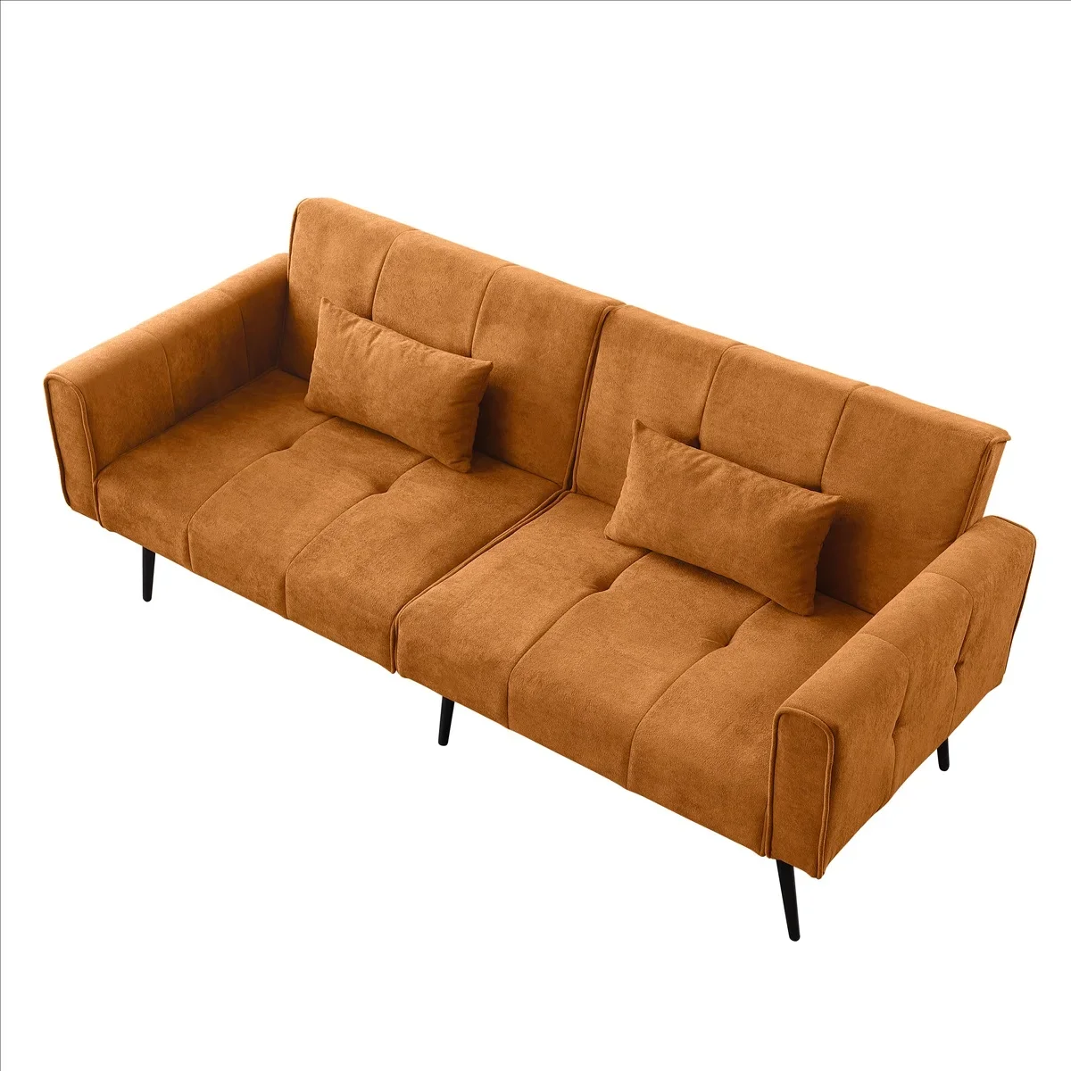 Moderne 68-Zoll-Futon-Couch mit umwandelbarem Bett, Schlafsofa, Schlaf-Wohnzimmermöbel-Futon-Set, geeignet für Wohnzimmer, Büro – Detail 21