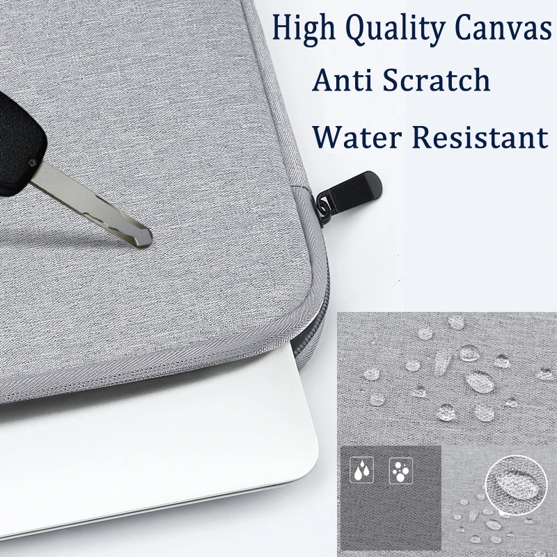 Zeuslap Monitor Portátil Bolsa Lona Impermeável Reunindo Manga Anti-drop Zip Pouch Cases de Transporte 16 - Imagem 3