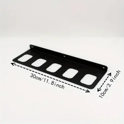 Heavy - Duty Wall - Mounted Tool Organizer for Hammers and Screwdrivers (Black)