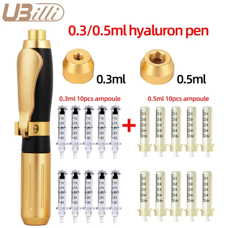 0.3/0.5ML Hyaluron Acid Pen Adjustable Pressure Pen Reduce Blemishes Wrinkles Thickening Lips Hyaluronic Acid Syringe Atomizer