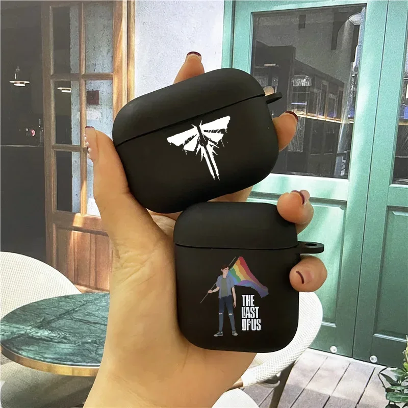 Apple AirPods 용 마지막 이어폰 케이스 1 2 3 Pro Pro2 Airpods 4 2024 3 액세서리 용 검정색 소프트 실리콘 커버