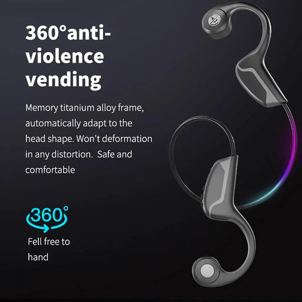 Z8Pro Bone Conduction หูฟังบลูทูธสเตอริโอหูฟังแบบพับเก็บได้สำหรับกีฬา