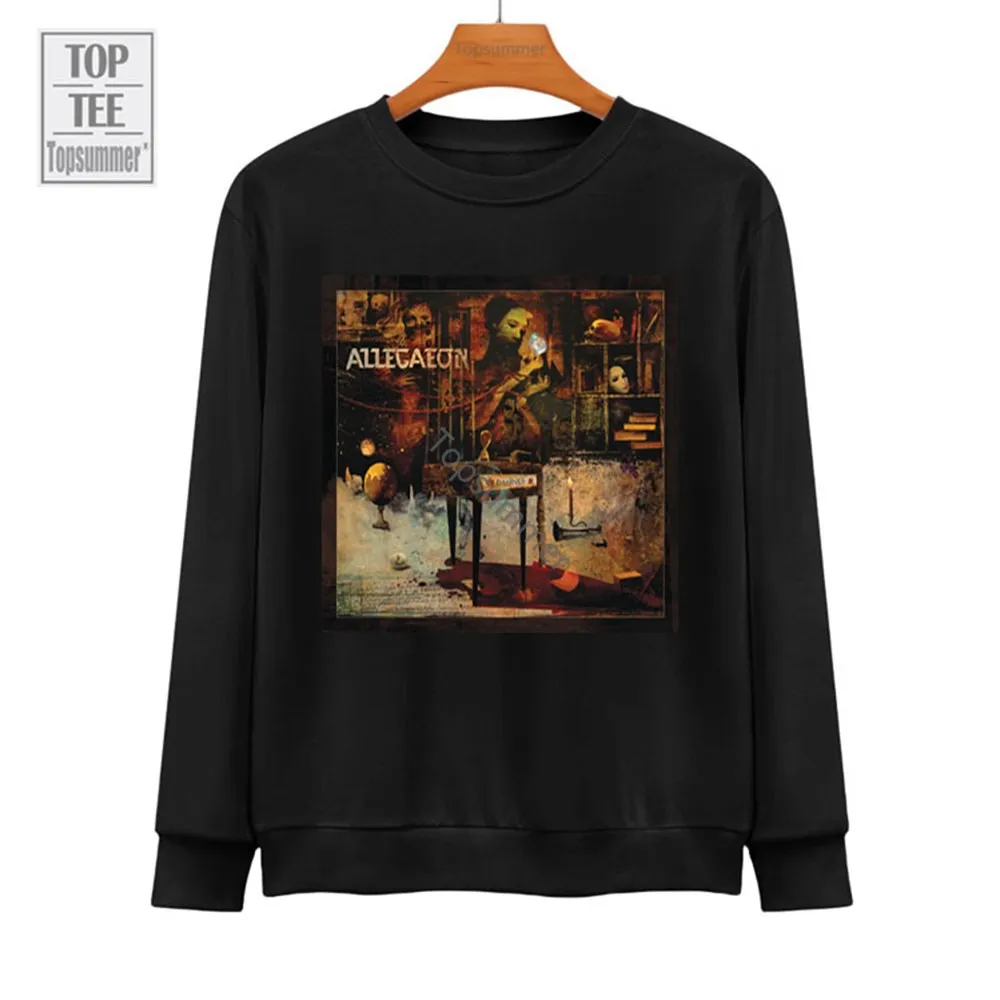 

Damnum Album Hoodies Allegaeon Tour Hoodie Mens Streetwear Cool Black Sweatshirts