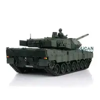 Gift Heng Long 1/16 Green 7.0 Plastic Leopard2A6 RC Tank 3889  360 Turret Rotating Smoke Effect Military Boy Toys TH17598-SMT7 2