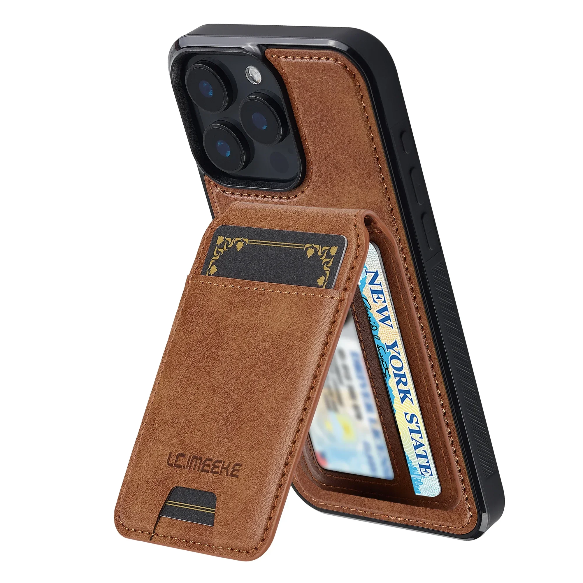 Detachable Magnetic 2 In 1 Leather Case For iPhone 16E 17 1615 14 13 12 11 Pro XS Max Air XR 8 7 Plus SE Card Pocket Phone Cover 3