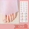 Semi Cured Toenail Wraps 32Tips Fashion Color Long Lasting Full Cover Nail Gel Sticker Wraps Manicure Nail Sticker Press On Nail 4