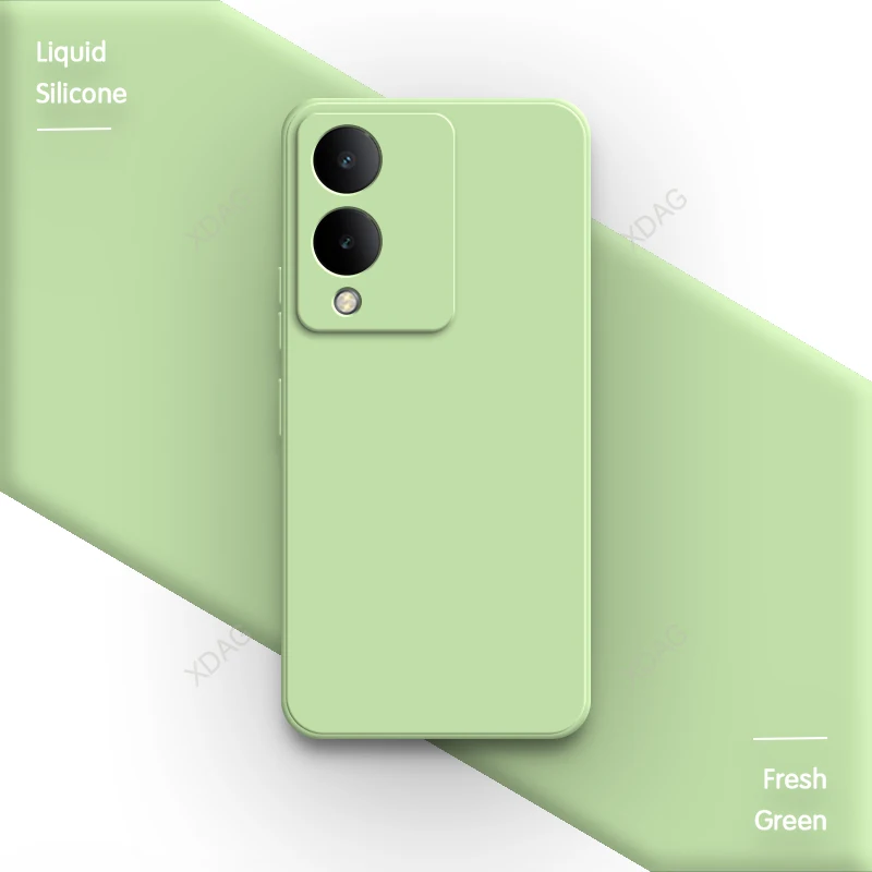 Original Liquid Silicone Soft Phone Case with Camera Protection - Fashionable Simple Back Cover