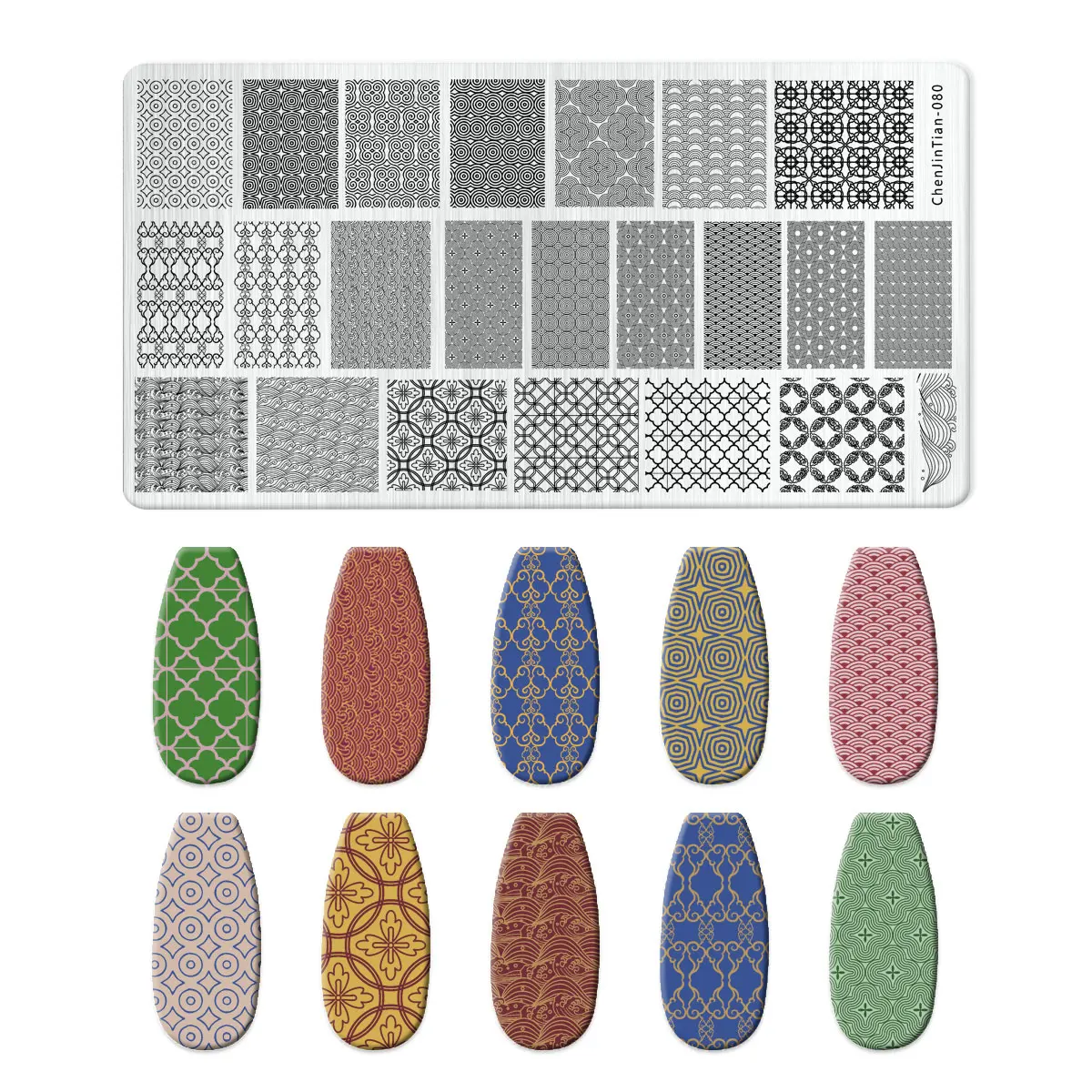 Nail Art Templates European architectural pattern angel priest Flower Geometry Stamping Plates DIY Image Printing Stencil Tools 4