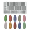 Nail Art Templates European architectural pattern angel priest Flower Geometry Stamping Plates DIY Image Printing Stencil Tools 4