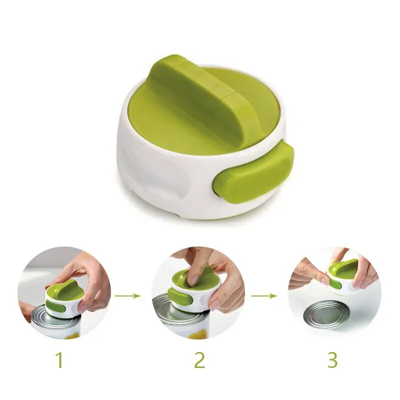 Can Opener 1 PC Portable Manual Beer Can-Do Compact Mini Kitchen Gadget Tool Easy Twist Release Safety Stainless Steel