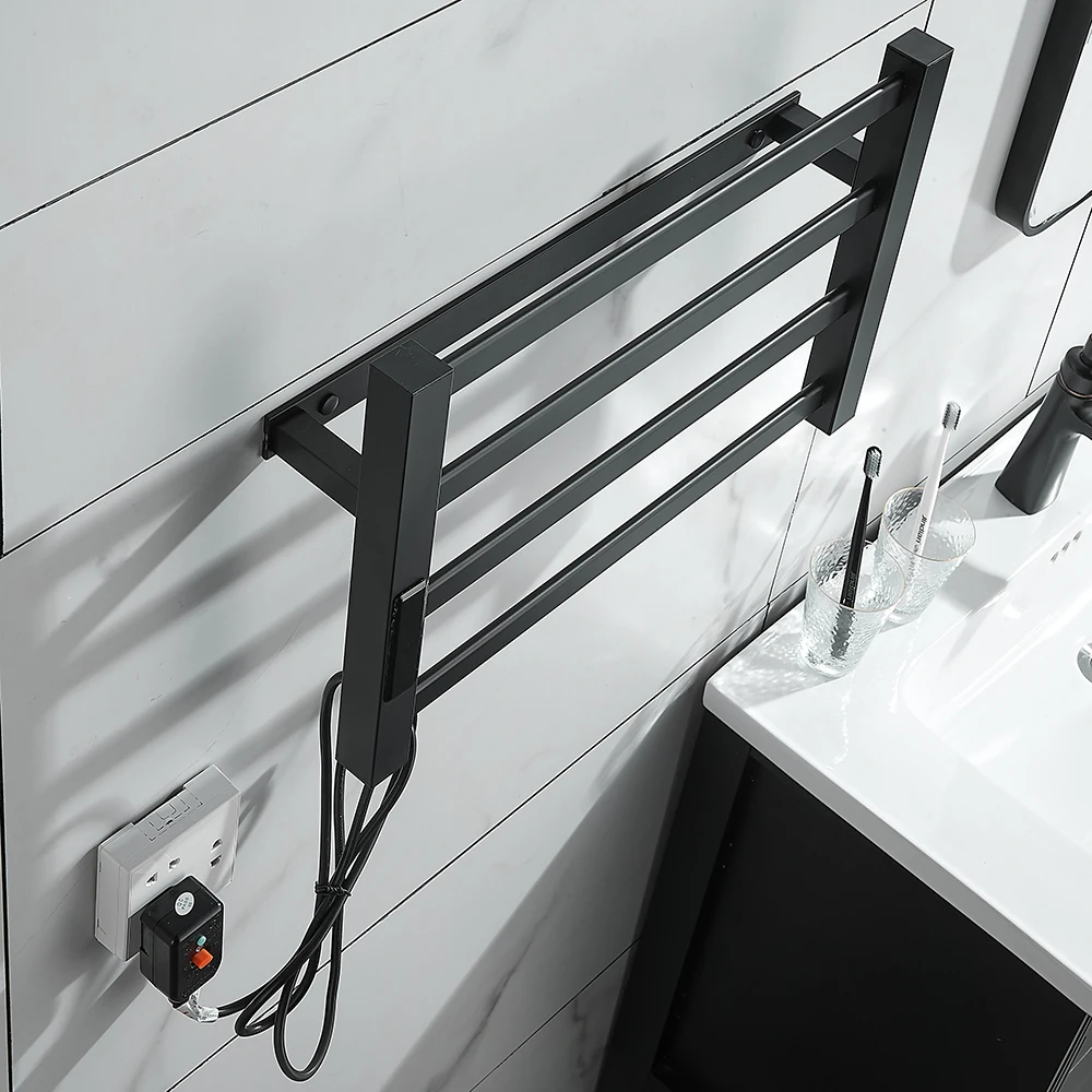 Bathroom Acessories Electric Towel Dryer Rack 115℉-155℉ 45℃-70℃ 1-24H Smart Towel Dryer Warmer Bathroom Rail electric towel rack