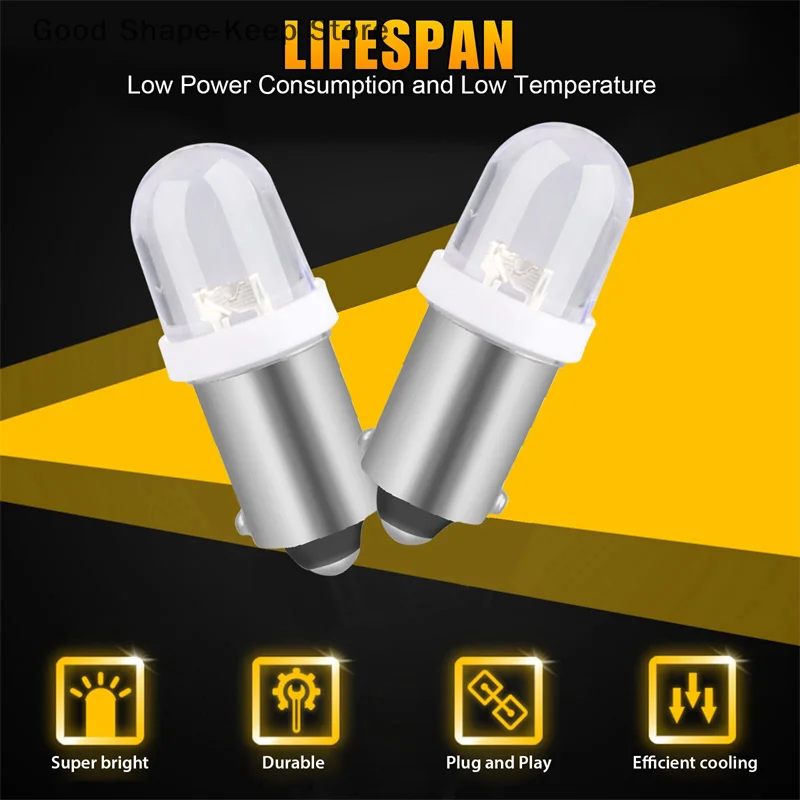 LED bulb for car interior, white light, 12V, T11, BA9s, 3030, 1smd, t4w, Dome map, license plate, reverse, parking light, 20PCs - 4