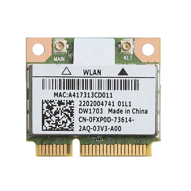 미니 Pci-e AR5B225 Wifi 무선 네트워크 Lan 카드 DW1703 Vostro 470 2420 2710 V1440 1450 1540 1550 DW1703 AR5B225에 적합