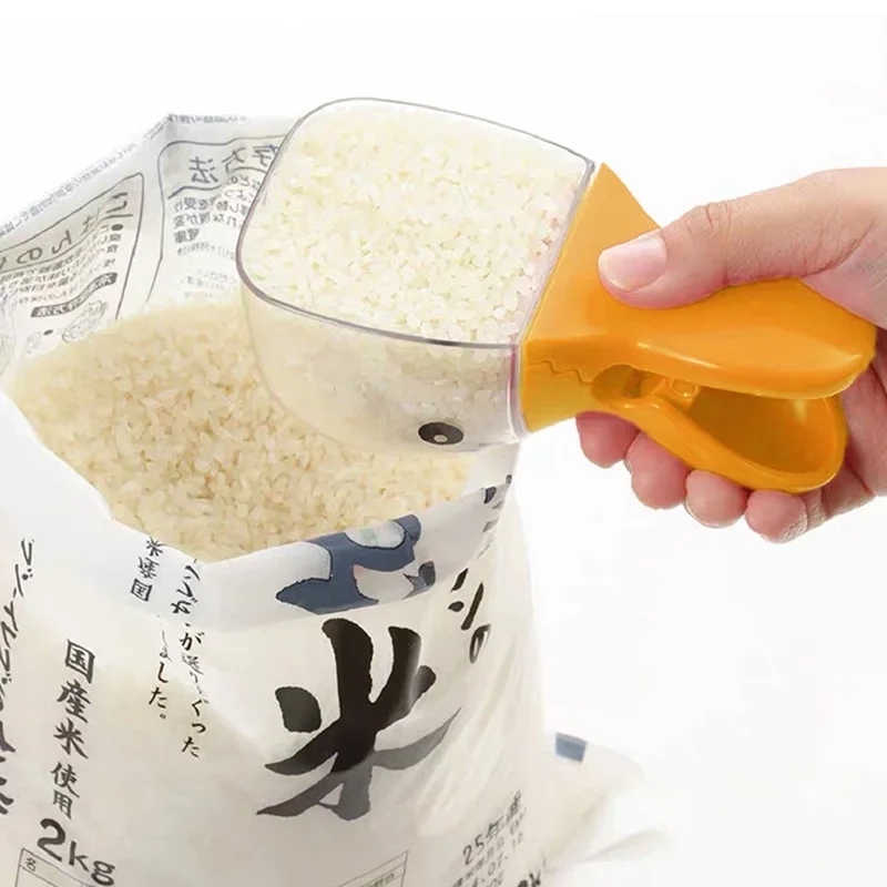 ABS Multi-purpose Duck Shaped Cute Rice Spoon Kitchen Accessories Sealing Bag Clips Sealer Clamp Pet Feeding Dog Cat Food