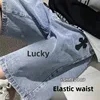 Men's Summer Jeans Shorts Five-Point Straight Leg Loose Fit Casual Cross Label High Street Teenage Fashion AE Origin