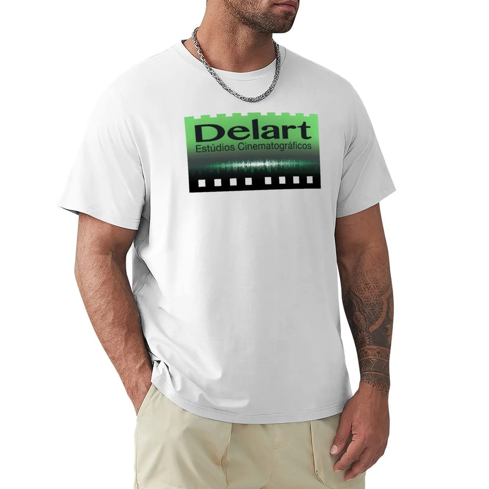 

Delart T-Shirt boys whites summer top oversizeds Men's cotton t-shirt