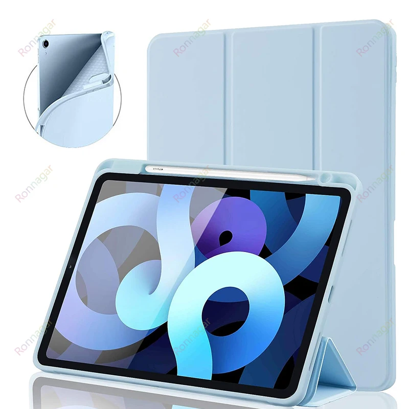 Con Astuccio Portamatite Per Ipad Air 5A Generazione 2022/Ipad Air 4A Generazione 2020 10.9 Pollici Smart Full Body Protection Cover