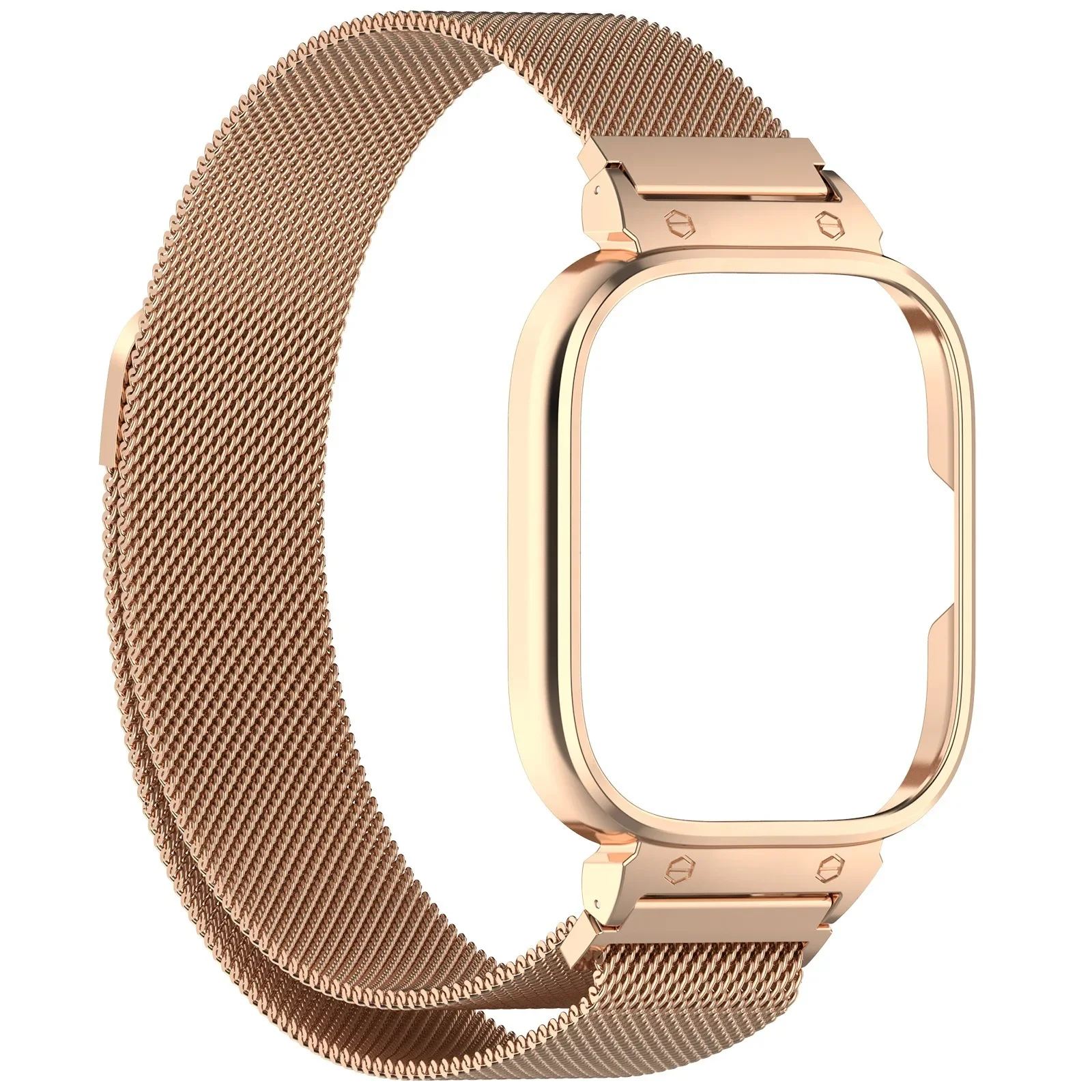Stainless Steel Magnetic Bracelet with Metal Case and Milanese Loop Strap