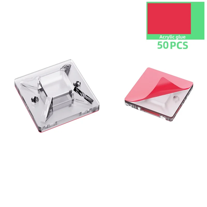 50/100/150pcs Nylon Self-Adhesive Cable Ties Mount Wire Fasten Organizer Fixers thumbnail 5