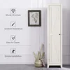 Tall Storage Cabinet Free Standing Floor Storage Tower with Four Shelves and Single Door, for Living Room, Bathroom 4