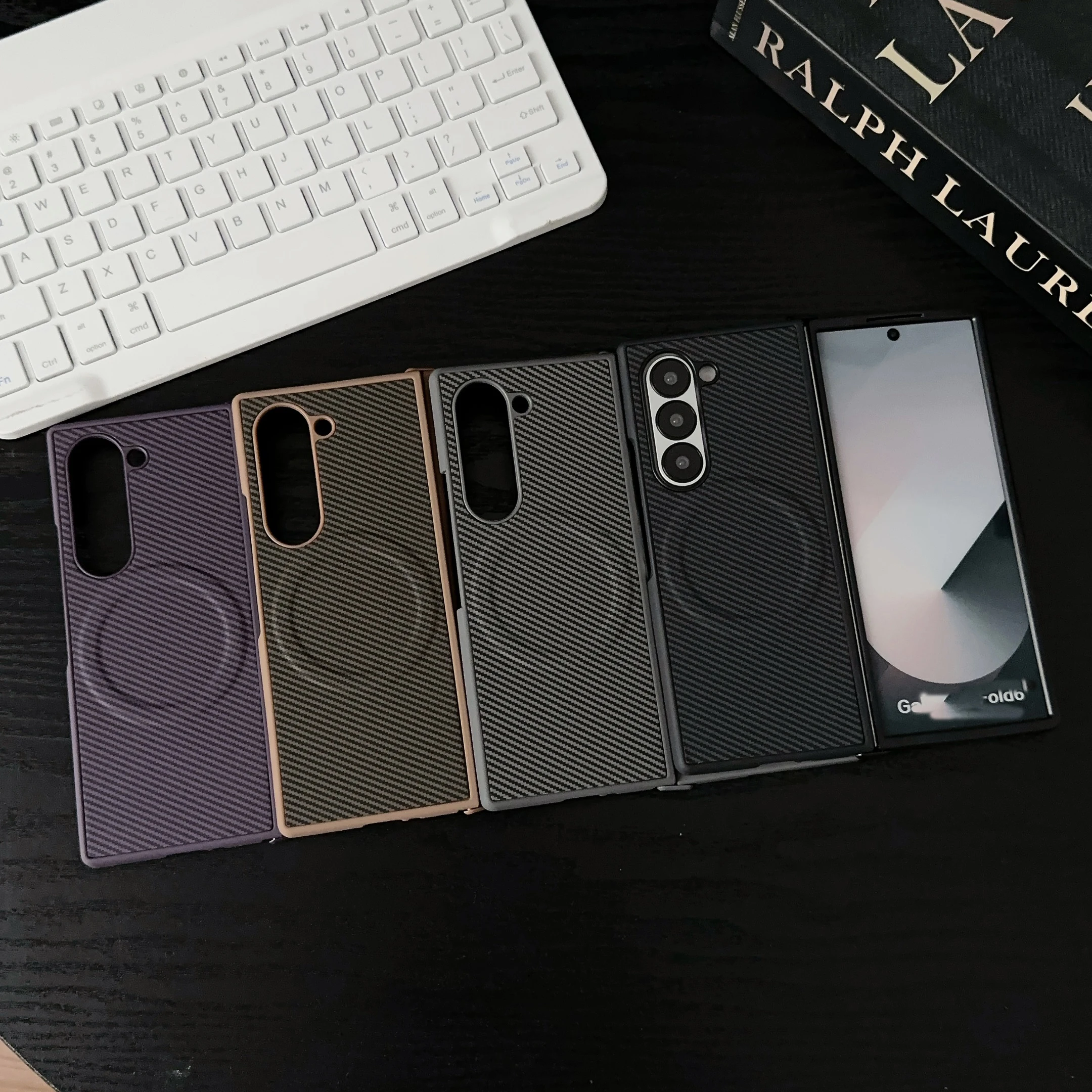 For Samsung Galaxy Fold 3 4 5 6 Luxury Business Man Magnet Thin Phone Case Cover_voghion.com