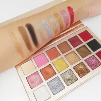 18-colors Private Label Eyeshadow Custom Bulk Eyes Makeup Muddy Texture Wet Silty Shimmering Matte Pigment Paper-tray Pallet 1