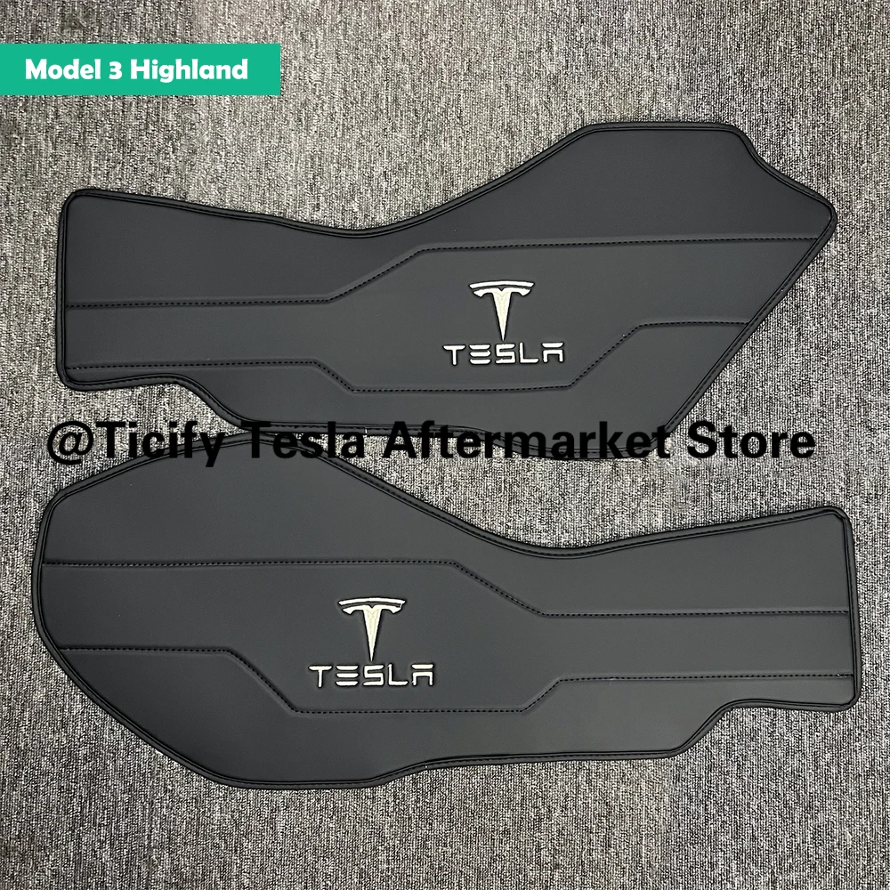 Tesla Model Y Model 3 Leather Interior Mats Juniper Highland White Image 2
