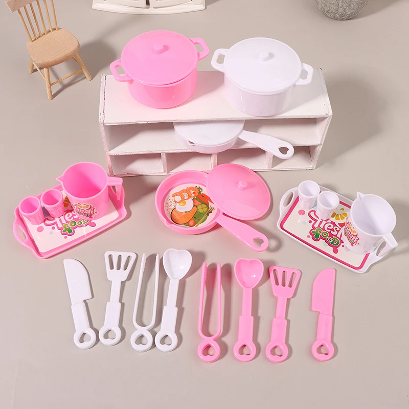 

1Set Dollhouse Miniature Tableware Shovel Boiler Tray Water Cup Kitchen Decor Play House Toy Doll House Accessories