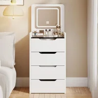 Cream wind dresser modern simple multi-functional 48CM 40CM bedside chest integrated makeup table storage cabinet 3