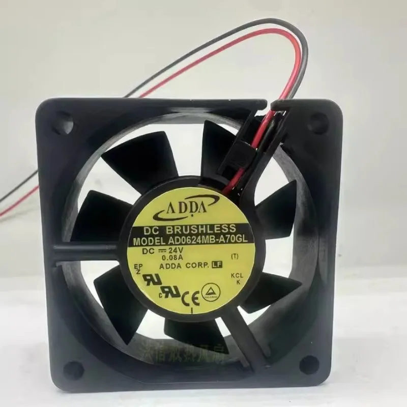 

Новый вентилятор ЦП для ADDA 6025 AD0624MB-A70GL DC24V 0.08A, инверторный охлаждающий вентилятор 60*60*25 мм