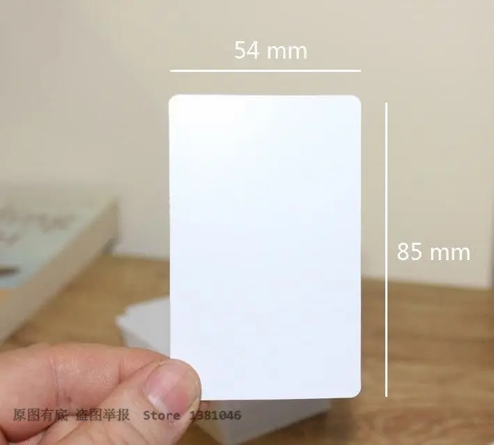 Thickness 0.35mm Glossy Finish White Plastic Acetate PVC Business Cards-20/50/100 You Pick