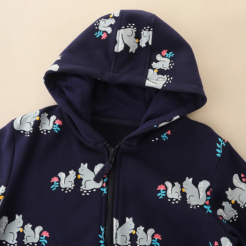 Children's Clothing 2025 Autumn Baby Boys Coat Clothes Zipper Hoodies Cartoon Squirrels Sweatshirt Jacket Kids Clothes
