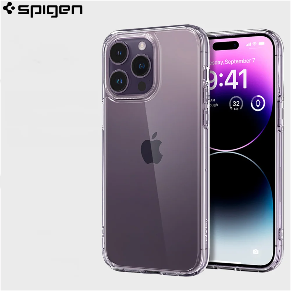 Spigen Ultra Hybrid Nicht Vergilbende Transparente Hülle für iPhone 18 17 16 Plus 15 14 13 12 Pro Max Stoßfeste Durchsichtige Schutzhülle