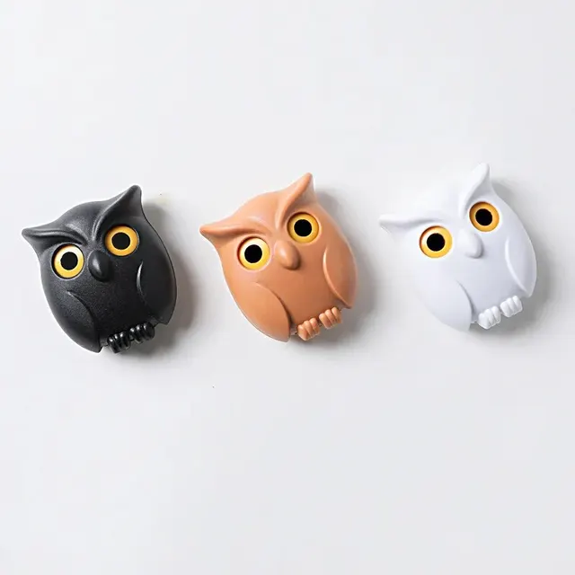 Crochet à clé hibou domestique, 1 pièce, pour hall d'entrée, tenture murale et sans poinçonnage, crochet de rangement pour clés 3