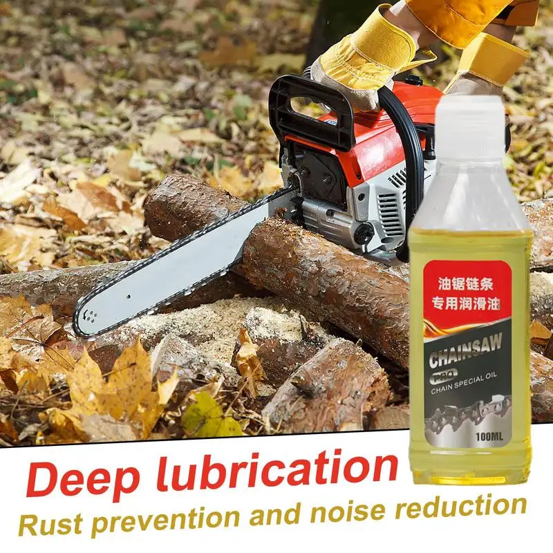 100ml Chain Oil For Chain Saw Noise Reduction Saw Oil Lubricant Rustproof Protection Lube Maintenance Tool bicycle shock absorber oil,bicycle lubricant
