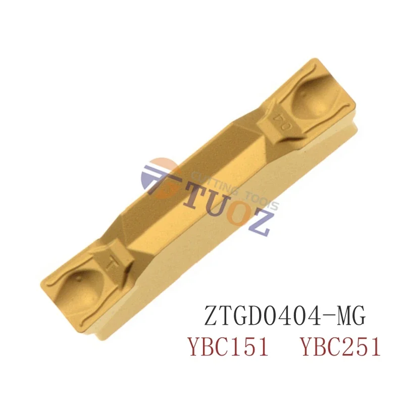 

100% Original ZTGD0404-MG YBC151 YBC251 ZTGD 0404 -MG 4mm 10pcs/box Carbide Inserts CNC Lathe Turning Cutter Grooving Tool