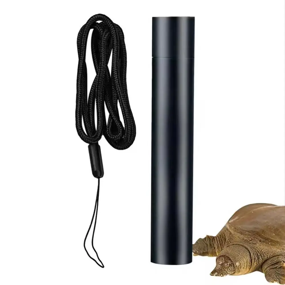 Loud Sound Turtle Whistle Black Plastic Fishermen's Aids Whistle with Rope Attracting Turtles Camping Survival Tool