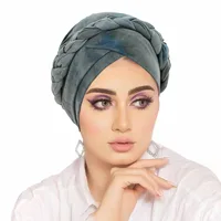 Nouveau Foulard 2026 pour Femmes Musulmanes – Turban Imprimé Tressé, Bonnets Hijab, Sous-Hijabs, Turbans Arabes pour Femme Musulmane 3
