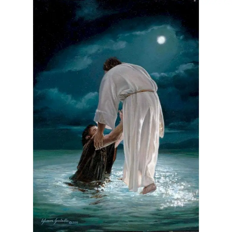 thumbnail image 1 of CHENISTORY-pintura de diamante 5d de Jesús, bordado de diamantes cuadrado/redondo, mosaico de figuras religiosas de Dios, imágenes artesanales creativas, 1 of 5
