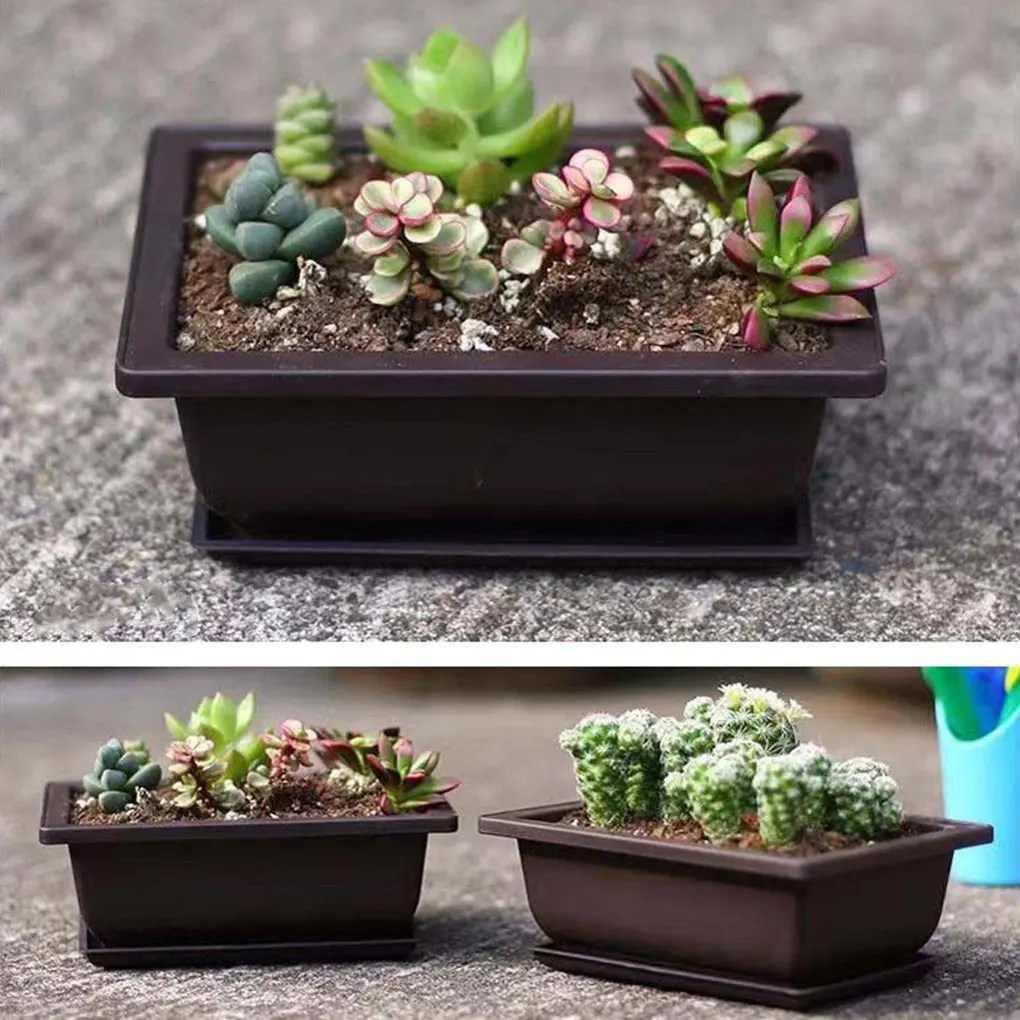 Breathable Imitation Purple Sand Desktop Planting Pot for Bonsai and Succulents