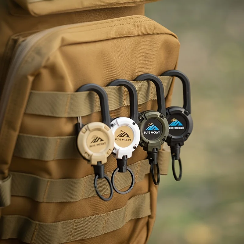 Outdoor Camping Tactical Easy-pull Buckle - Telescopic Buckle - Steel Wire Rope - Multi-function Keychain - Camping Rebound Anti Outdoor Camping Tactical Easy-pull Buckle - Telescopic Buckle - Steel Wire Rope - Multi-function Keychain - Camping Rebound Anti