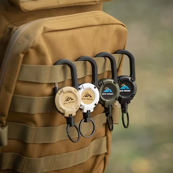 Outdoor Camping Tactical Easy-pull Buckle - Telescopic Buckle - Steel Wire Rope - Multi-function Keychain - Camping Rebound Anti