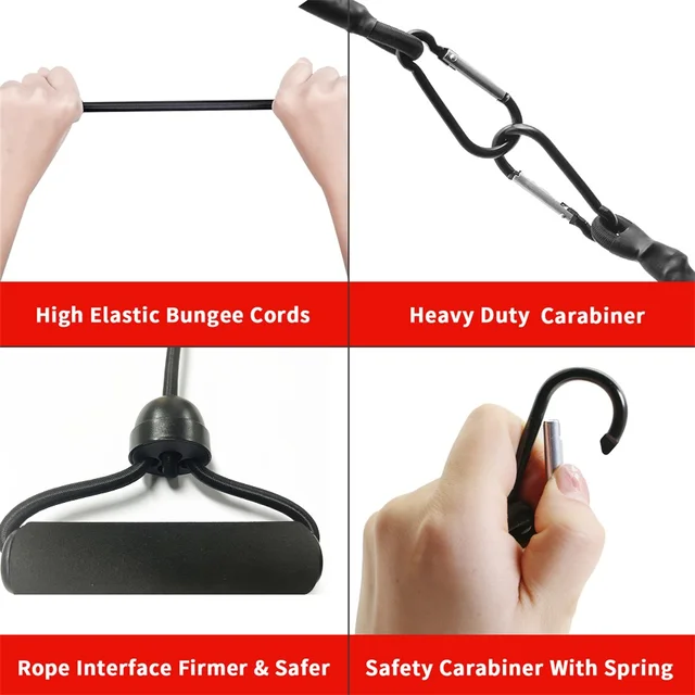 2pcs High Elastic Stepper Pull Ropes Arm Exercise Yoga Latex Braided Fitness Expander Push Up Board Resistance Bands Accessories 4