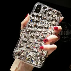 Korean Bling Crystal Diamond Phone Case with Stone Accents - A37 5G (CLEAR)