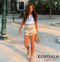 KONDALA Lady Luxury Embroidered Shorts Vintage Boho Slim Mini Shorts 2025 New Summer Fashion High Street Holidays Women Shorts - Image 2