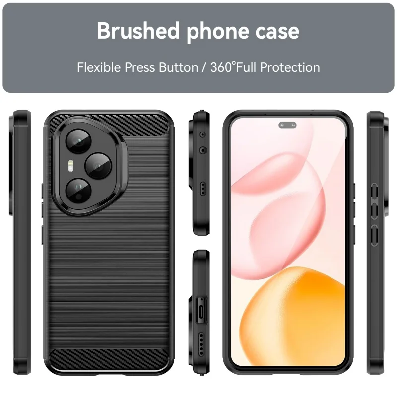 Shockproof Soft TPU Carbon Fiber Phone Bumper Case Cover