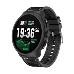 22mm Durable Composite Silicone Watch Strap Bracelet - 22MM Width (Black)