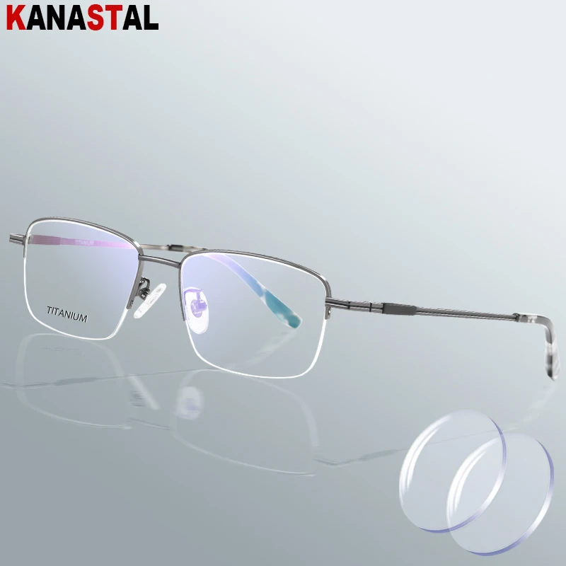 

Мужские очки из чистого титановый рецепт, женские синие светильник, очки для чтения с блокировкой, очки для близорукости, оправа, оптические линзы, очки