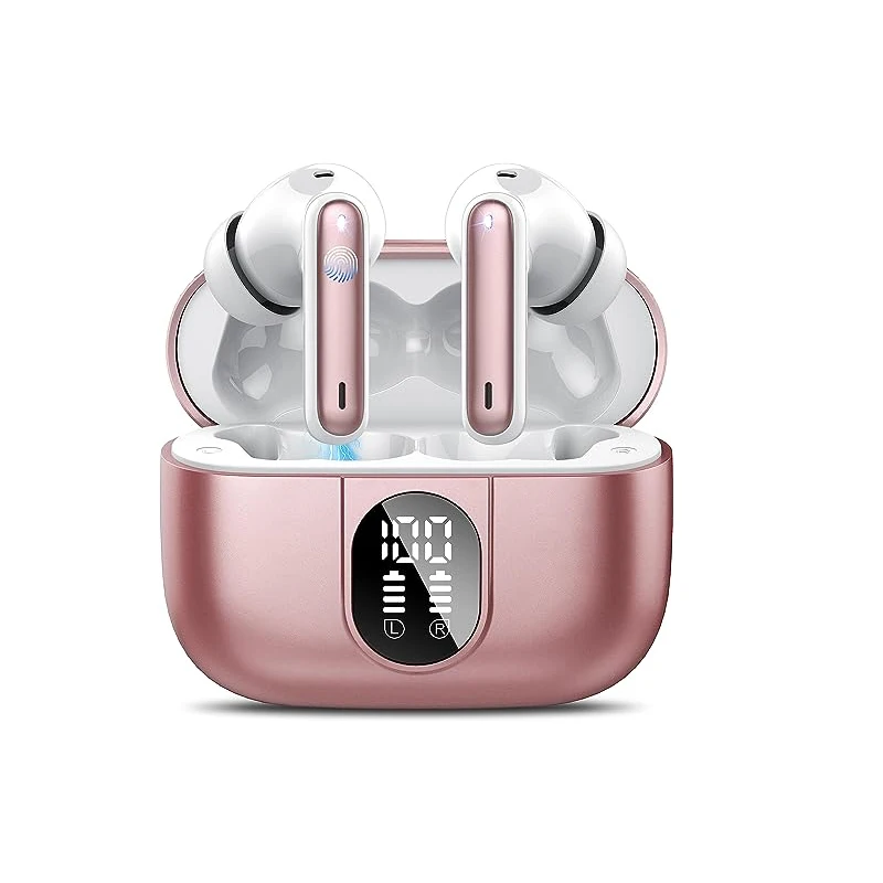 

Wireless Earbuds, 2023 Bluetooth Headphones 5.3 HiFi Stereo Earphones, 40H Playtime in-Ear, Earbud with Dual Mic Call, IP7 Water